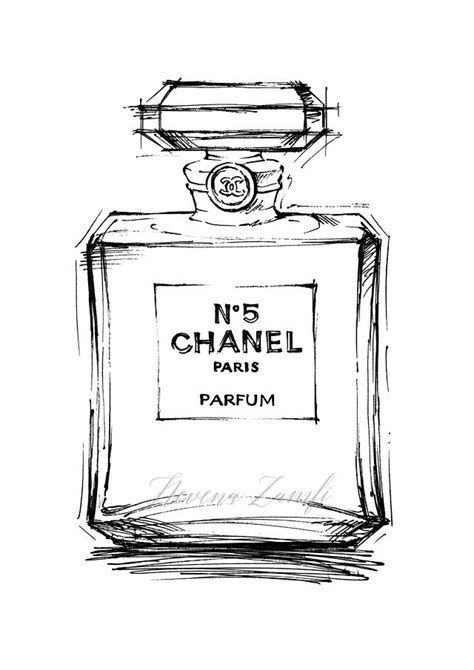 coco chanel parfum tekening